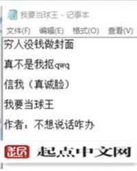 我要做球王 txt